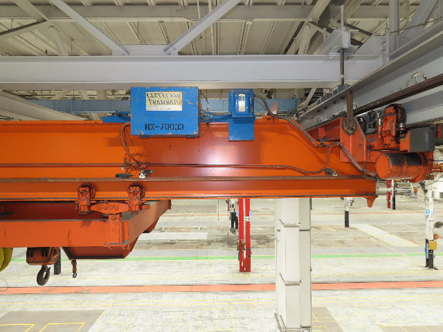 Cleveland Tramrail P&H 10 Ton Double Girder Underhung Bridge Crane 45' 10" Span