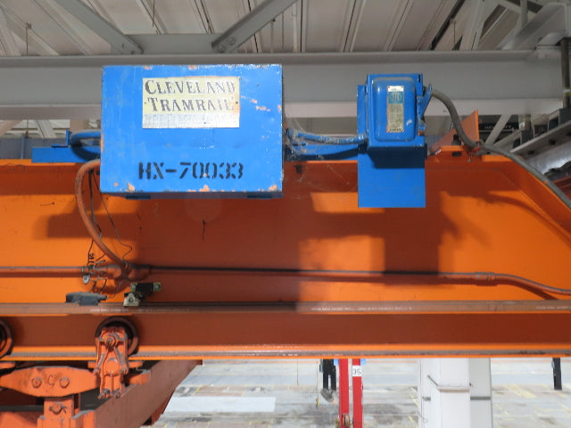 Cleveland Tramrail P&H 10 Ton Double Girder Underhung Bridge Crane 45' 10" Span