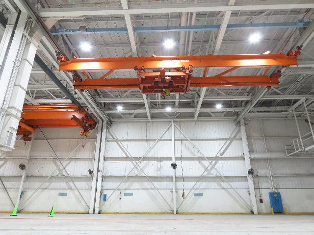 Cleveland Tramrail P&H 10 Ton Double Girder Underhung Bridge Crane 45' 10" Span