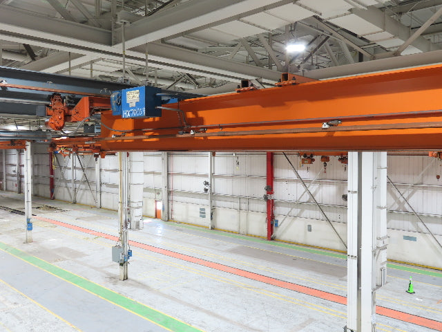 Cleveland Tramrail P&H 6 Ton Double Girder Underhung Bridge Crane 45' 10" Span