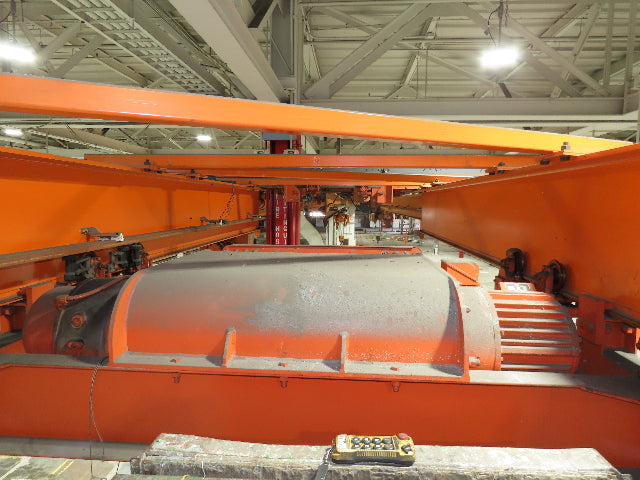 Cleveland Tramrail P&H 6 Ton Double Girder Underhung Bridge Crane 45' 10" Span