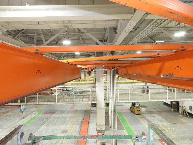 Cleveland Tramrail P&H 6 Ton Double Girder Underhung Bridge Crane 45' 10" Span
