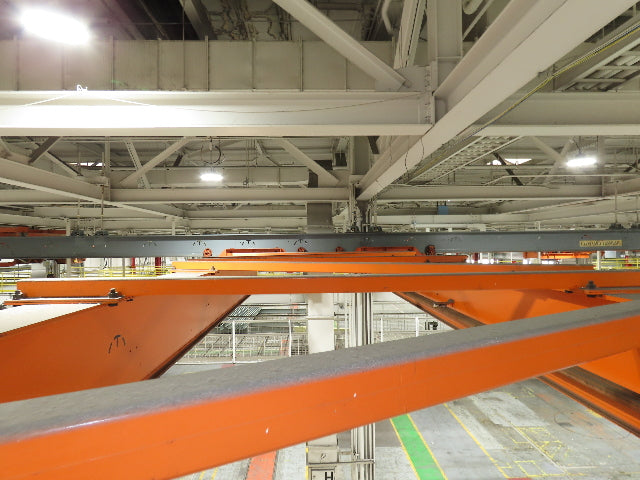 Cleveland Tramrail P&H 6 Ton Double Girder Underhung Bridge Crane 45' 10" Span