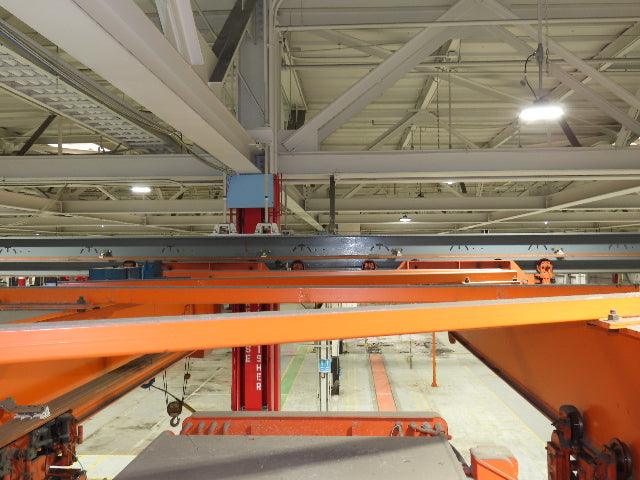Cleveland Tramrail P&H 6 Ton Double Girder Underhung Bridge Crane 45' 10" Span