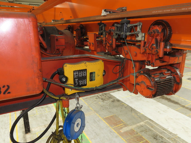 Cleveland Tramrail P&H 6 Ton Double Girder Underhung Bridge Crane 45' 10" Span