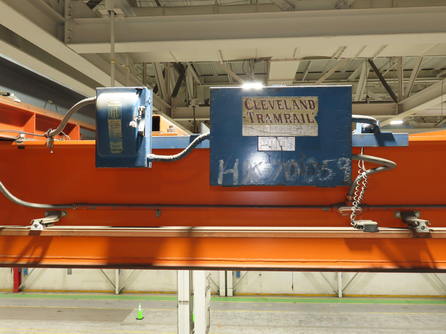 Cleveland Tramrail P&H 6 Ton Double Girder Underhung Bridge Crane 45' 10" Span