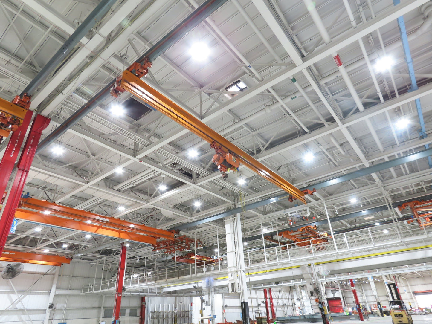 Cleveland Tramrail P&H 4 Ton Single Girder Underhung Bridge Crane 45' 10" Span