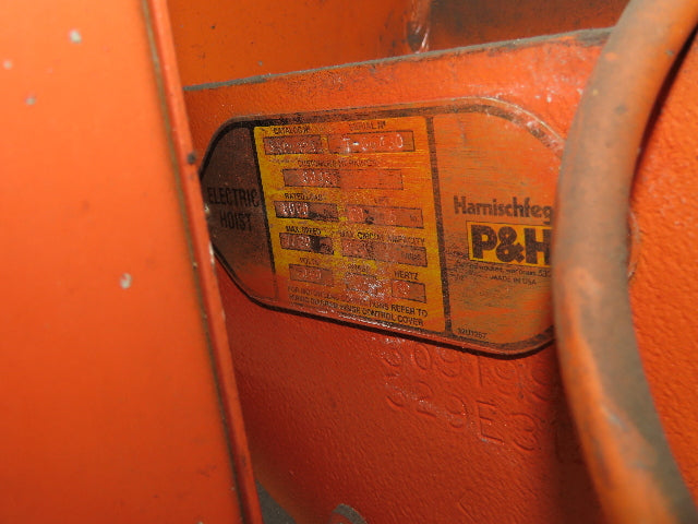 Cleveland Tramrail P&H 4 Ton Single Girder Underhung Bridge Crane 45' 10" Span