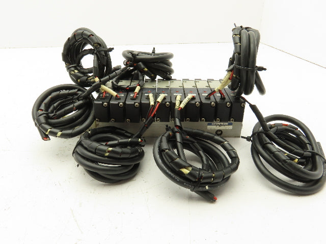 Koganei A113-4E2-13 Pneumatic Solenoid Valve 10-Station Manifold 24V