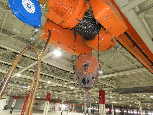 Cleveland Tramrail P&H 3 Ton Single Girder Underhung Bridge Crane 45' 10" Span
