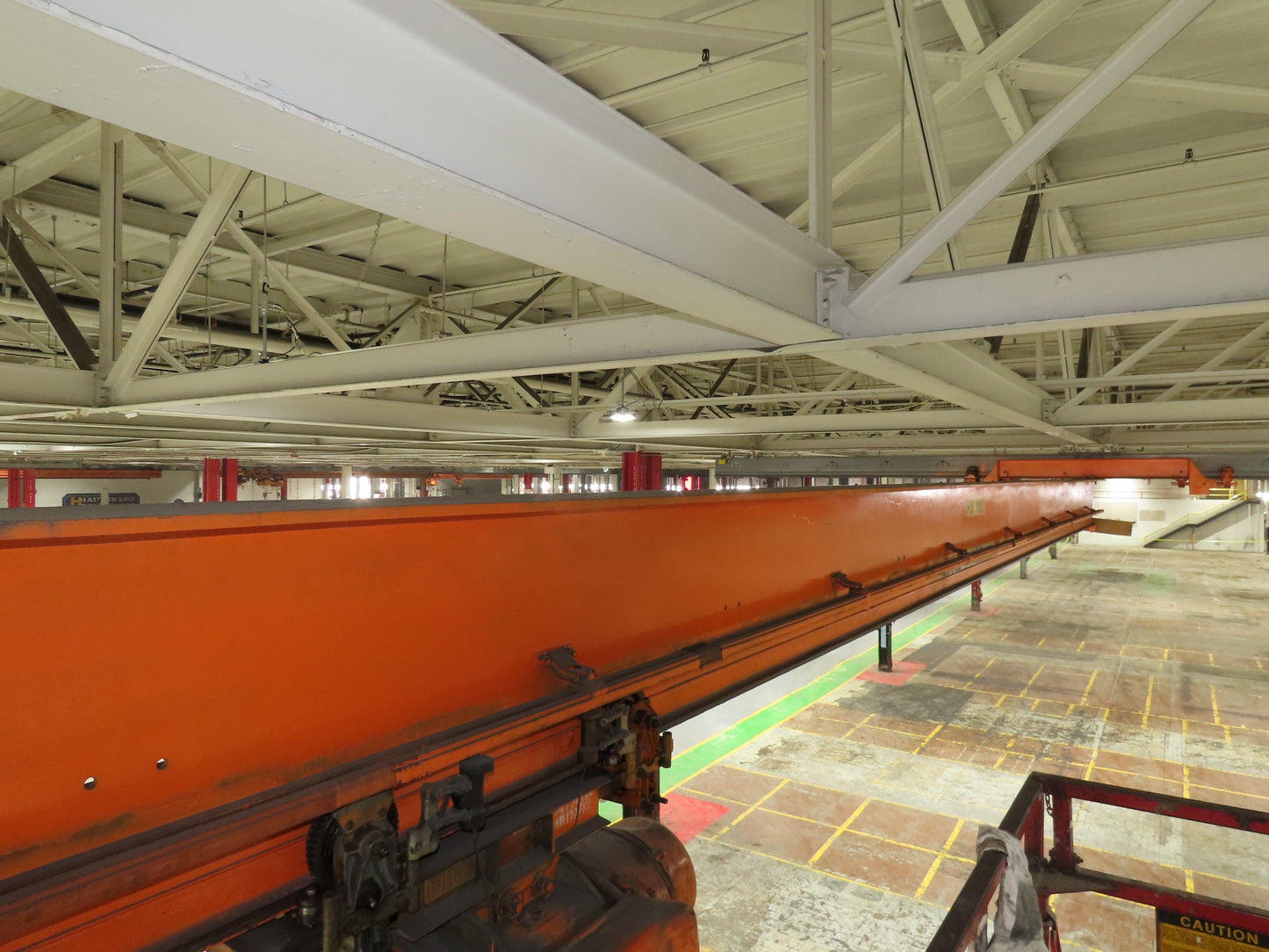 Cleveland Tramrail P&H 3 Ton Single Girder Underhung Bridge Crane 45' 10" Span