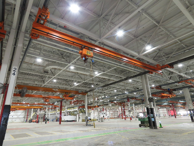 Cleveland Tramrail P&H 3 Ton Single Girder Underhung Bridge Crane 45' 10" Span