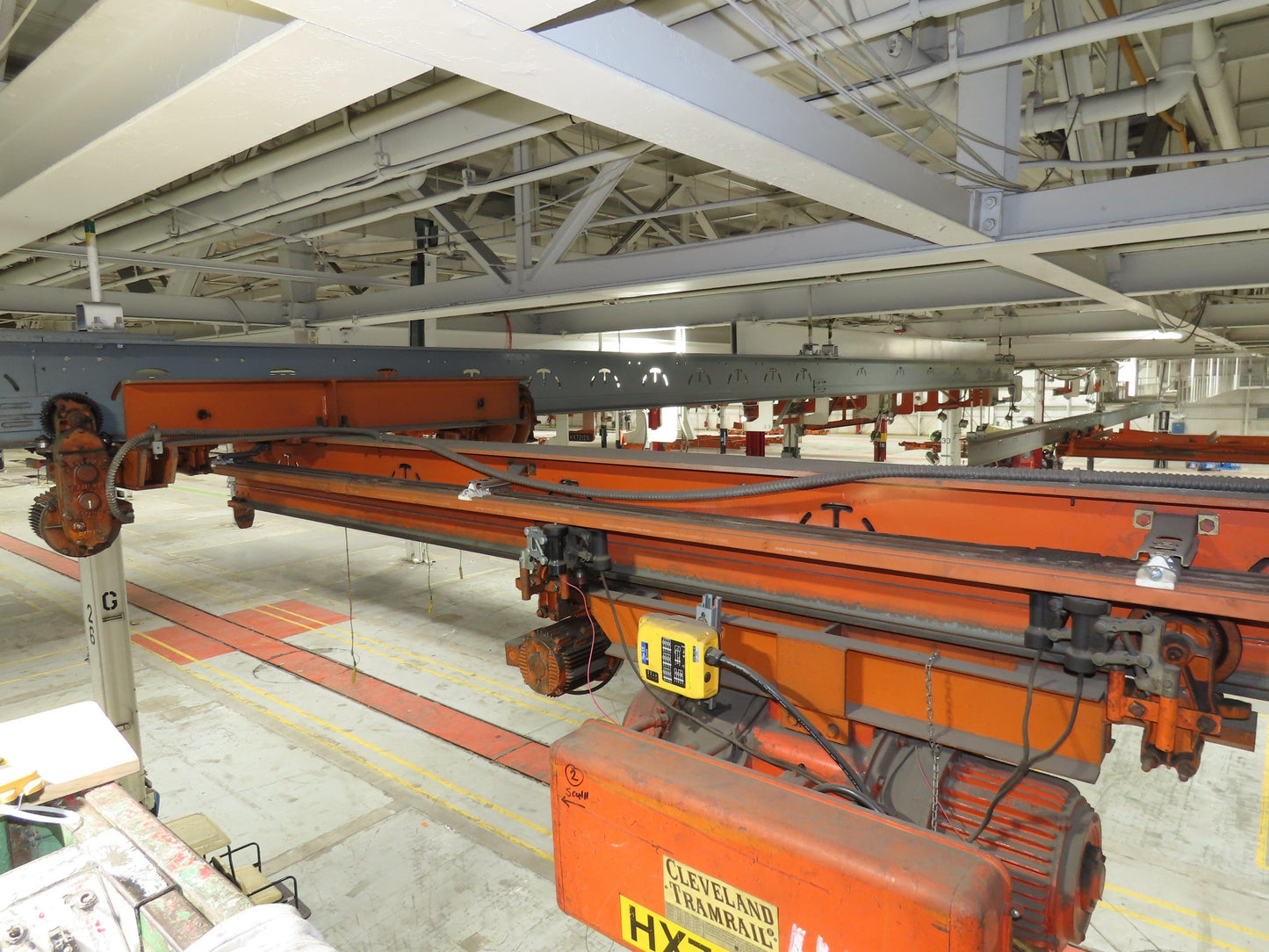 Cleveland Tramrail P&H 3 Ton Underhung Bridge Crane 21' Span Magnetek Remote