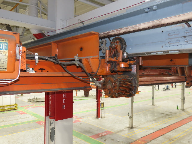 Cleveland Tramrail P&H 3 Ton Underhung Bridge Crane 21' Span Magnetek Remote