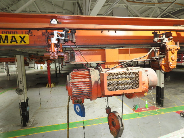 Cleveland Tramrail P&H 3 Ton Underhung Bridge Crane 21' Span Magnetek Remote