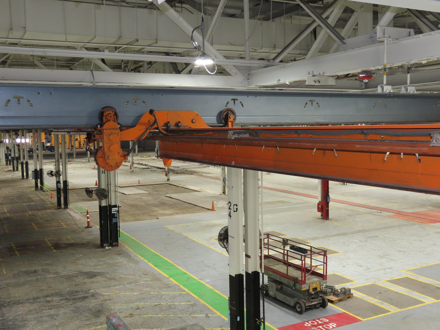 Cleveland Tramrail P&H 1/2 Ton Single Girder Underhung Bridge Crane 21' Span