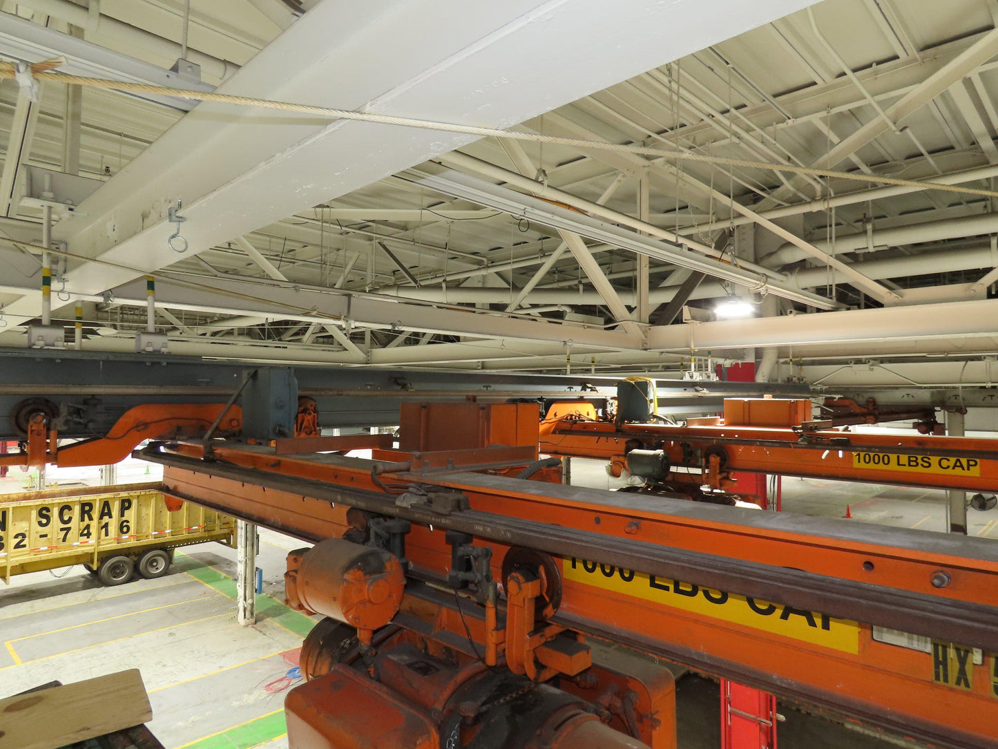 Cleveland Tramrail P&H 1/2 Ton Single Girder Underhung Bridge Crane 21' Span