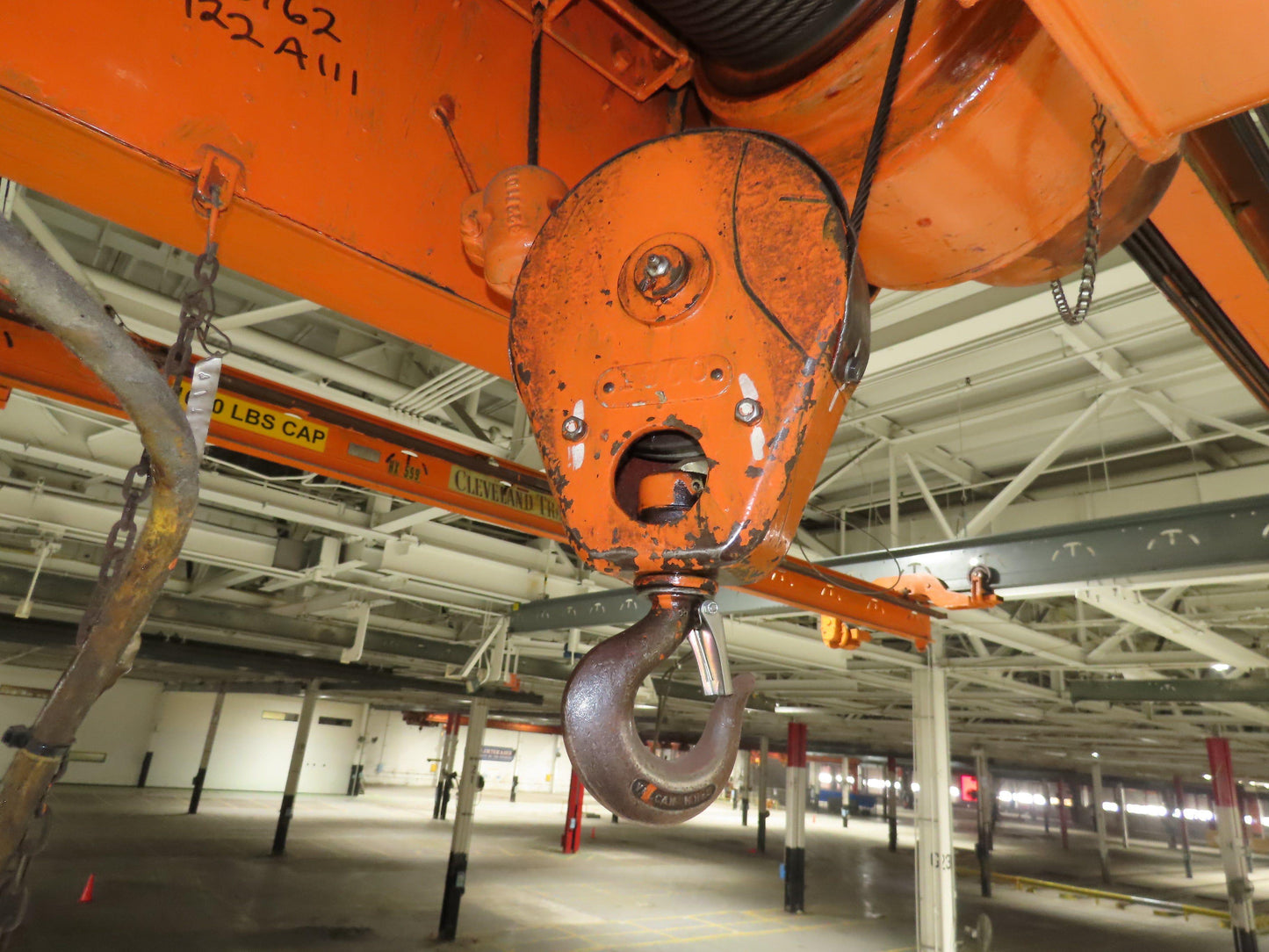 Cleveland Tramrail P&H 1/2 Ton Single Girder Underhung Bridge Crane 21' Span