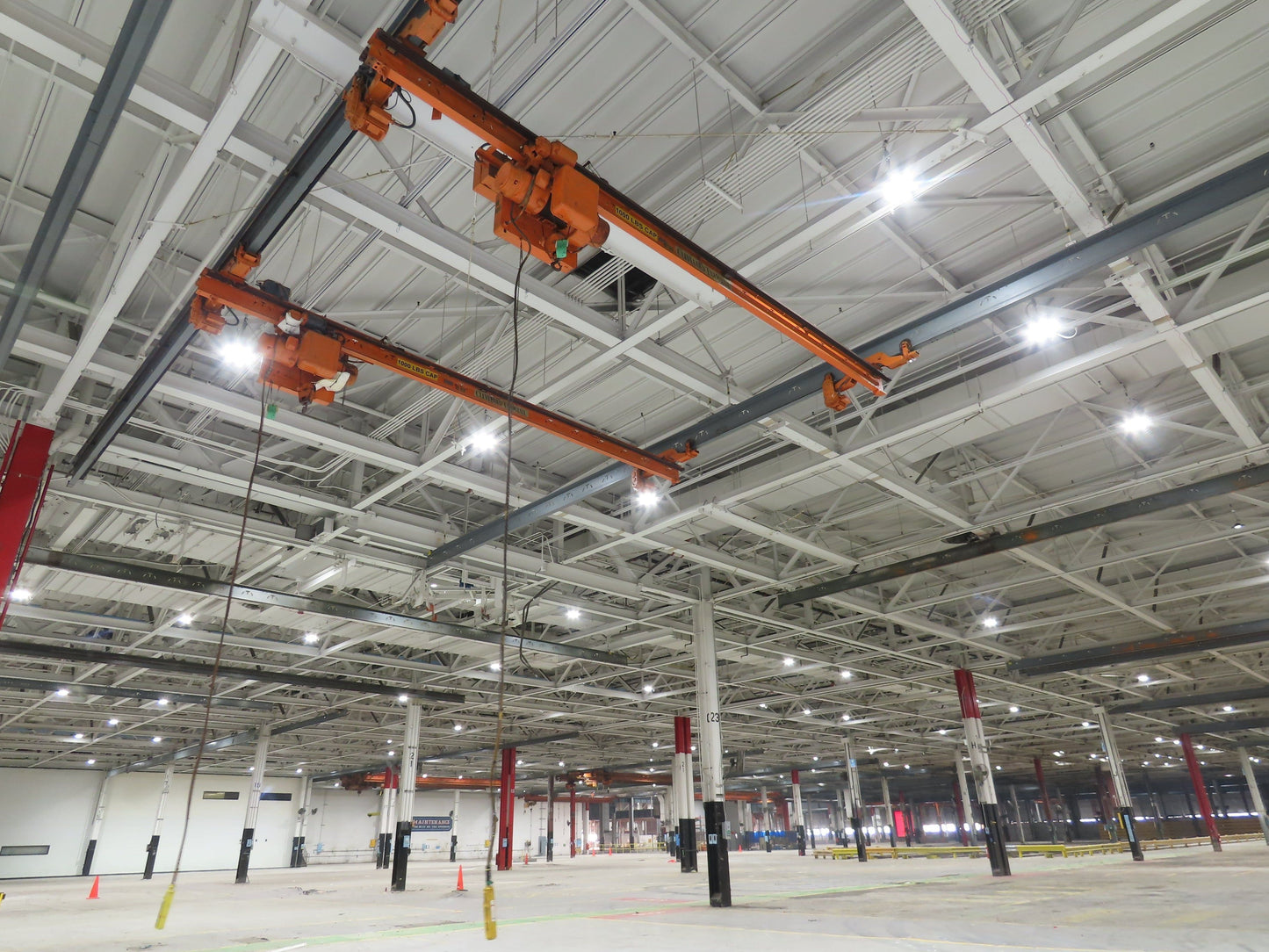Cleveland Tramrail P&H 1/2 Ton Single Girder Underhung Bridge Crane 21' Span