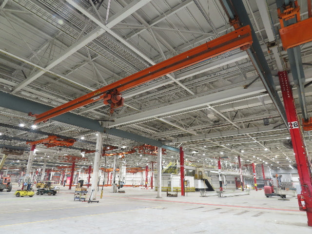 Cleveland Tramrail P&H 2 Ton Single Girder Underhung Bridge Crane 45' 10" Span