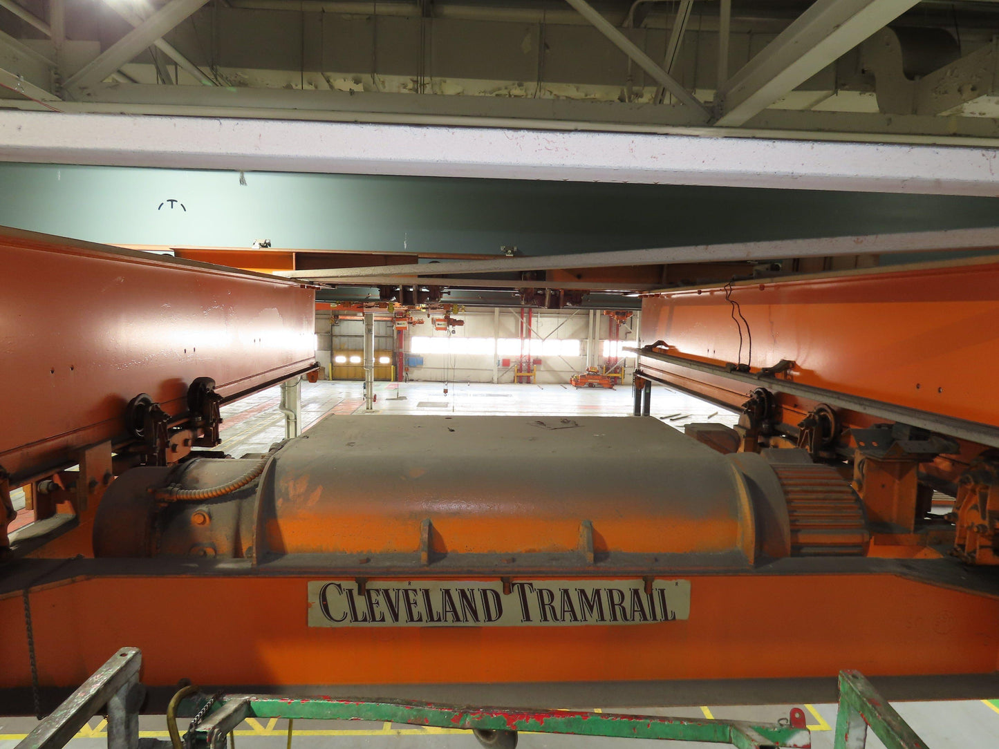 Cleveland Tramrail P&H 6 Ton Double Girder Underhung Bridge Crane 45' 10" Span