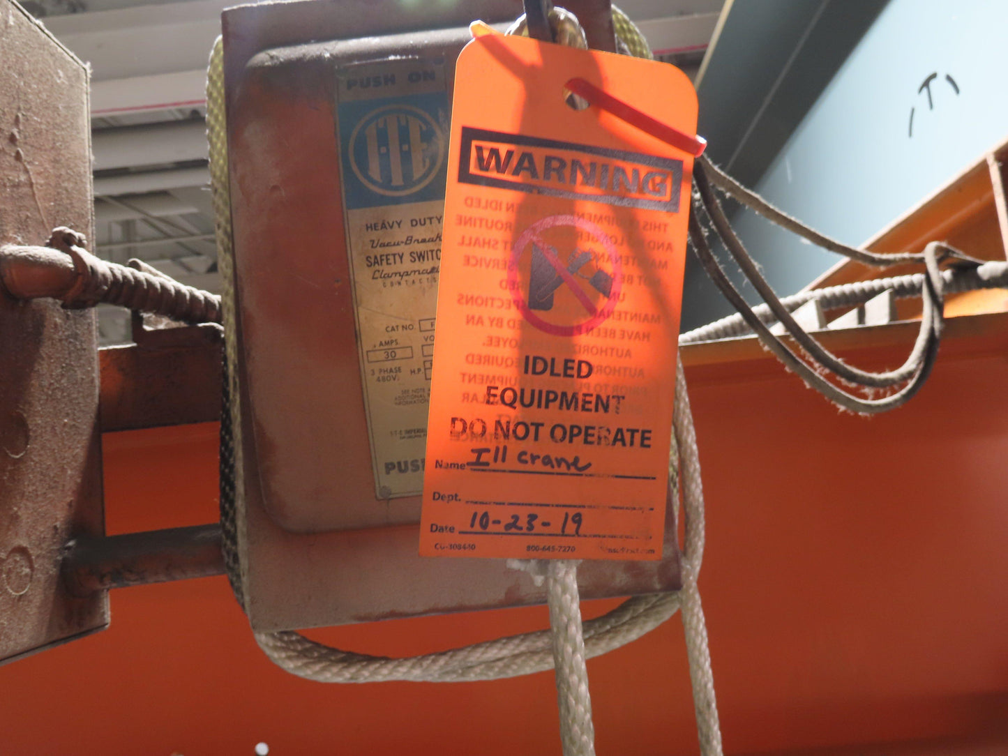 Cleveland Tramrail P&H 6 Ton Double Girder Underhung Bridge Crane 45' 10" Span