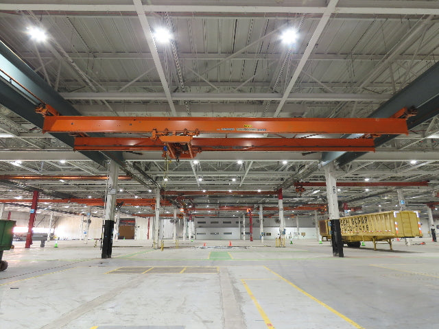 Cleveland Tramrail P&H 6 Ton Double Girder Underhung Bridge Crane 45' 10" Span