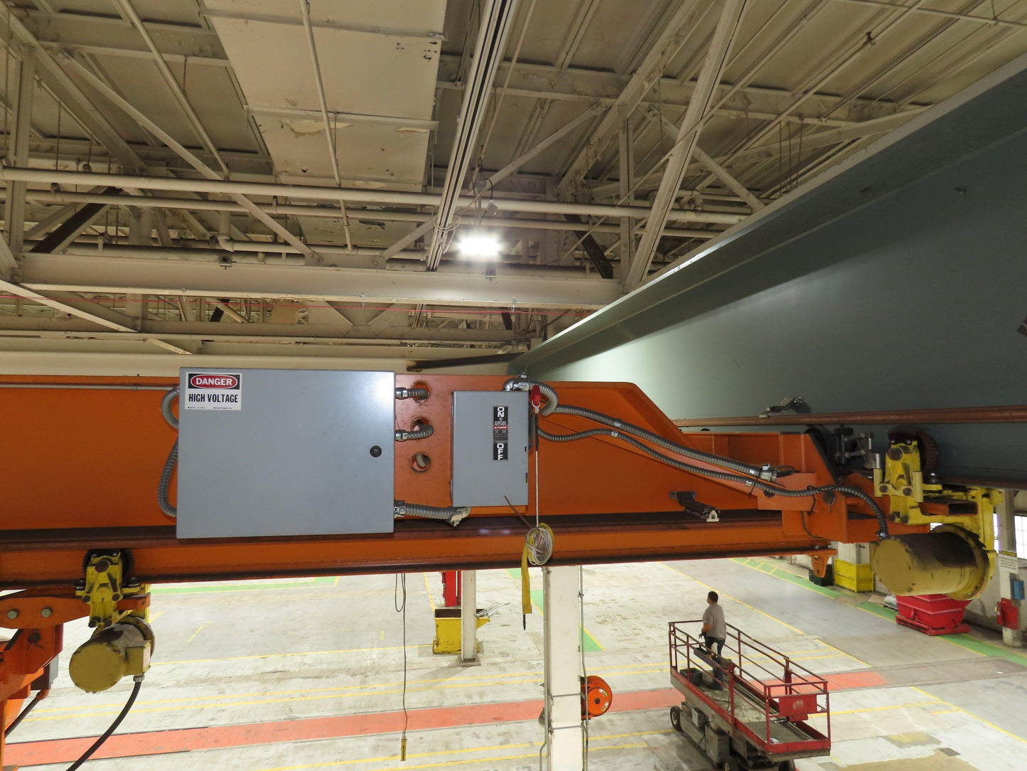 Cleveland Tramrail P&H 5 Ton Underhung Bridge Crane 45' 10" Span Magnetek Remote