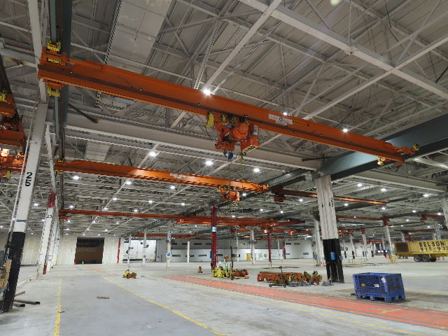 Cleveland Tramrail P&H 5 Ton Underhung Bridge Crane 45' 10" Span Magnetek Remote