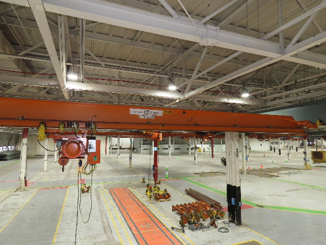 Cleveland Tramrail P&H 5 Ton Underhung Bridge Crane 45' 10" Span Magnetek Remote