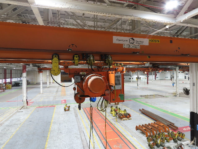 Cleveland Tramrail P&H 5 Ton Underhung Bridge Crane 45' 10" Span Magnetek Remote