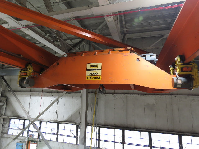 Cleveland Tramrail P&H 15 Ton Double Girder Underhung Bridge Crane 44' 6" Span