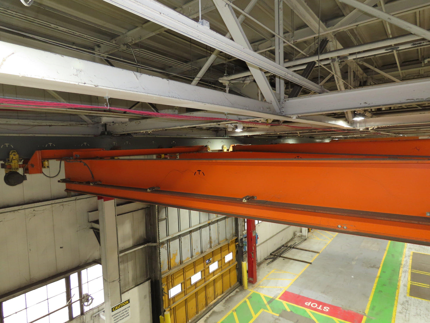 Cleveland Tramrail P&H 15 Ton Double Girder Underhung Bridge Crane 44' 6" Span