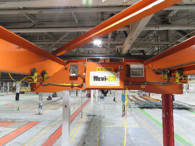 Cleveland Tramrail P&H 15 Ton Double Girder Underhung Bridge Crane 44' 6" Span