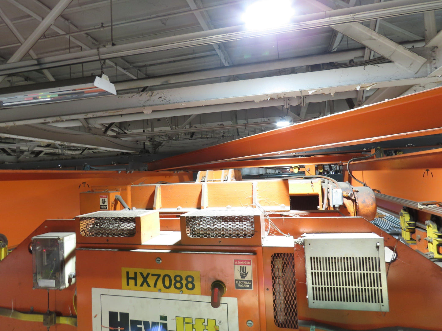 Cleveland Tramrail P&H 15 Ton Double Girder Underhung Bridge Crane 44' 6" Span