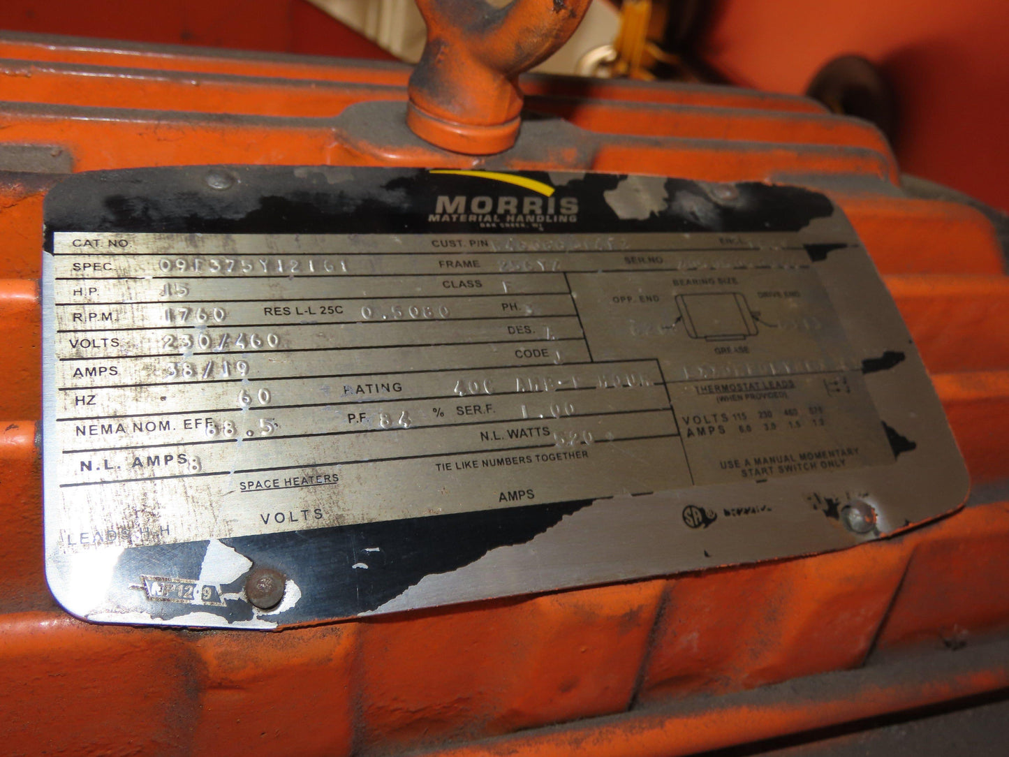 Cleveland Tramrail P&H 15 Ton Double Girder Underhung Bridge Crane 44' 6" Span