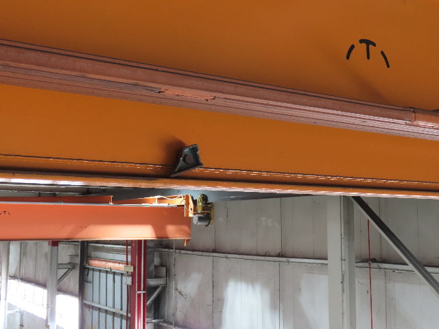 Cleveland Tramrail P&H 5 Ton Single Girder Underhung Bridge Crane 44' 6" Span