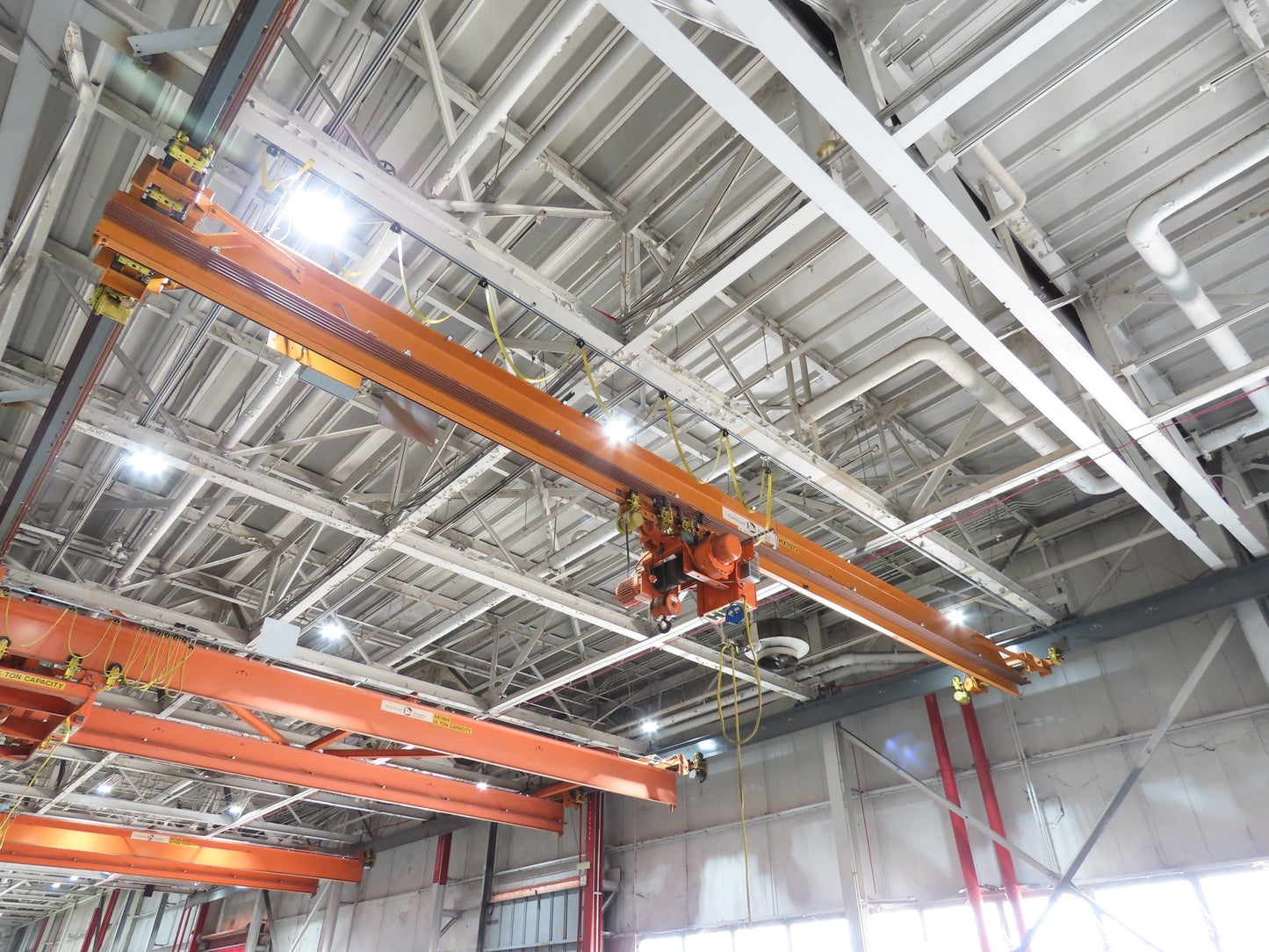 Cleveland Tramrail P&H 5 Ton Single Girder Underhung Bridge Crane 44' 6" Span