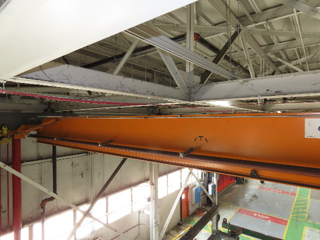 Cleveland Tramrail P&H 5 Ton Single Girder Underhung Bridge Crane 44' 6" Span