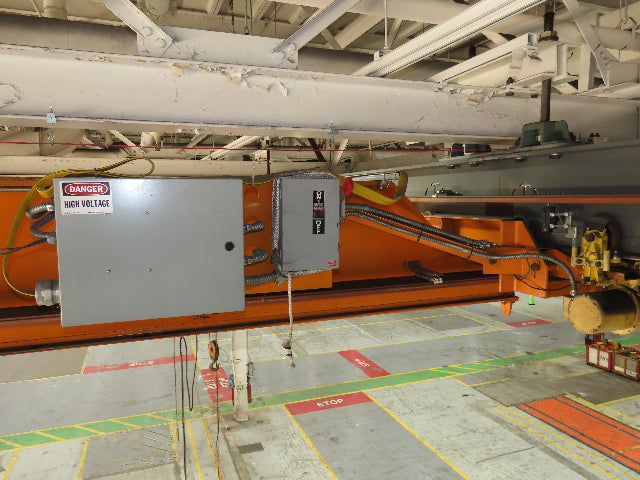 Cleveland Tramrail P&H 5 Ton Single Girder Underhung Bridge Crane 44' 6" Span