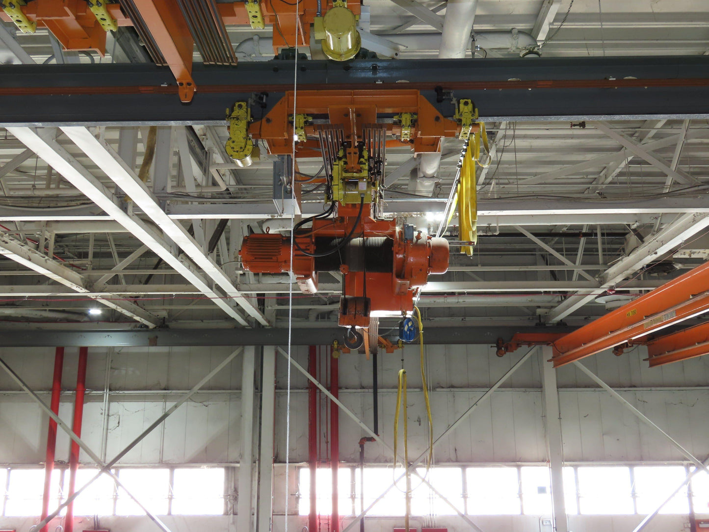 Cleveland Tramrail P&H 5 Ton Single Girder Underhung Bridge Crane 44' 6" Span