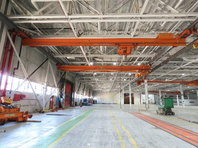 Cleveland Tramrail P&H 3 Ton Single Girder Underhung Bridge Crane 44' 6" Span
