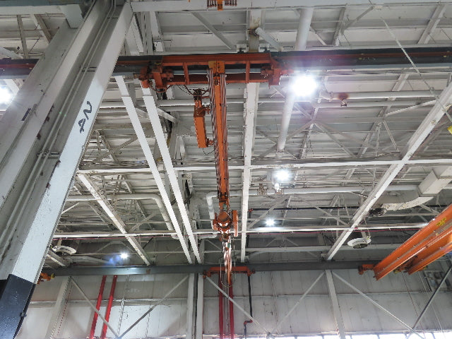 Cleveland Tramrail P&H 3 Ton Single Girder Underhung Bridge Crane 44' 6" Span