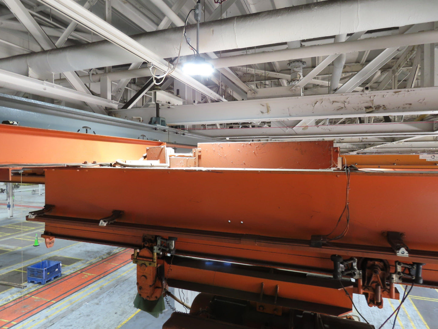Cleveland Tramrail P&H 3 Ton Single Girder Underhung Bridge Crane 44' 6" Span