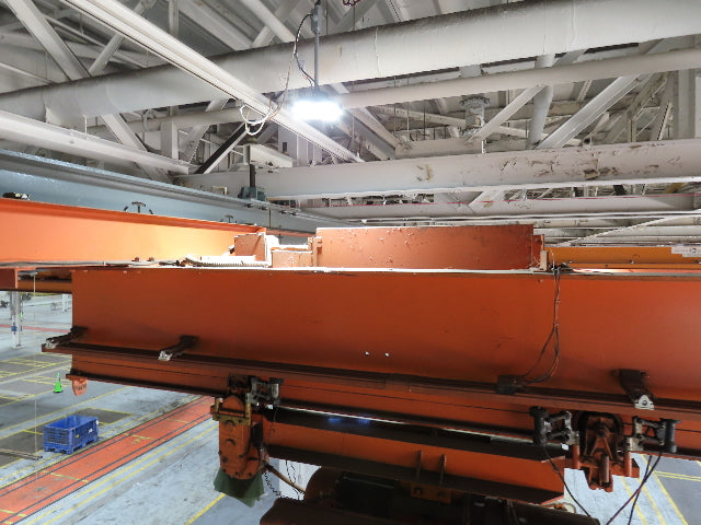 Cleveland Tramrail P&H 3 Ton Single Girder Underhung Bridge Crane 44' 6" Span