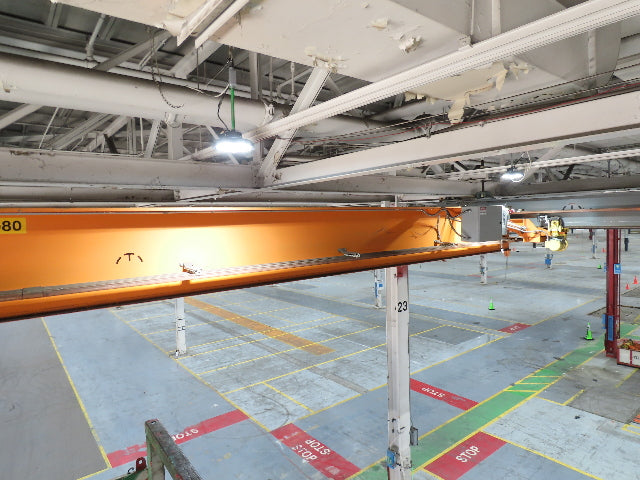Cleveland Tramrail P&H 5 Ton Single Girder Underhung Bridge Crane 44' 6" Span