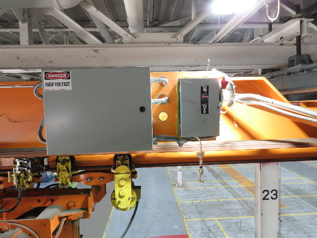 Cleveland Tramrail P&H 5 Ton Single Girder Underhung Bridge Crane 44' 6" Span