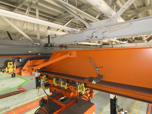 Cleveland Tramrail P&H 5 Ton Single Girder Underhung Bridge Crane 44' 6" Span