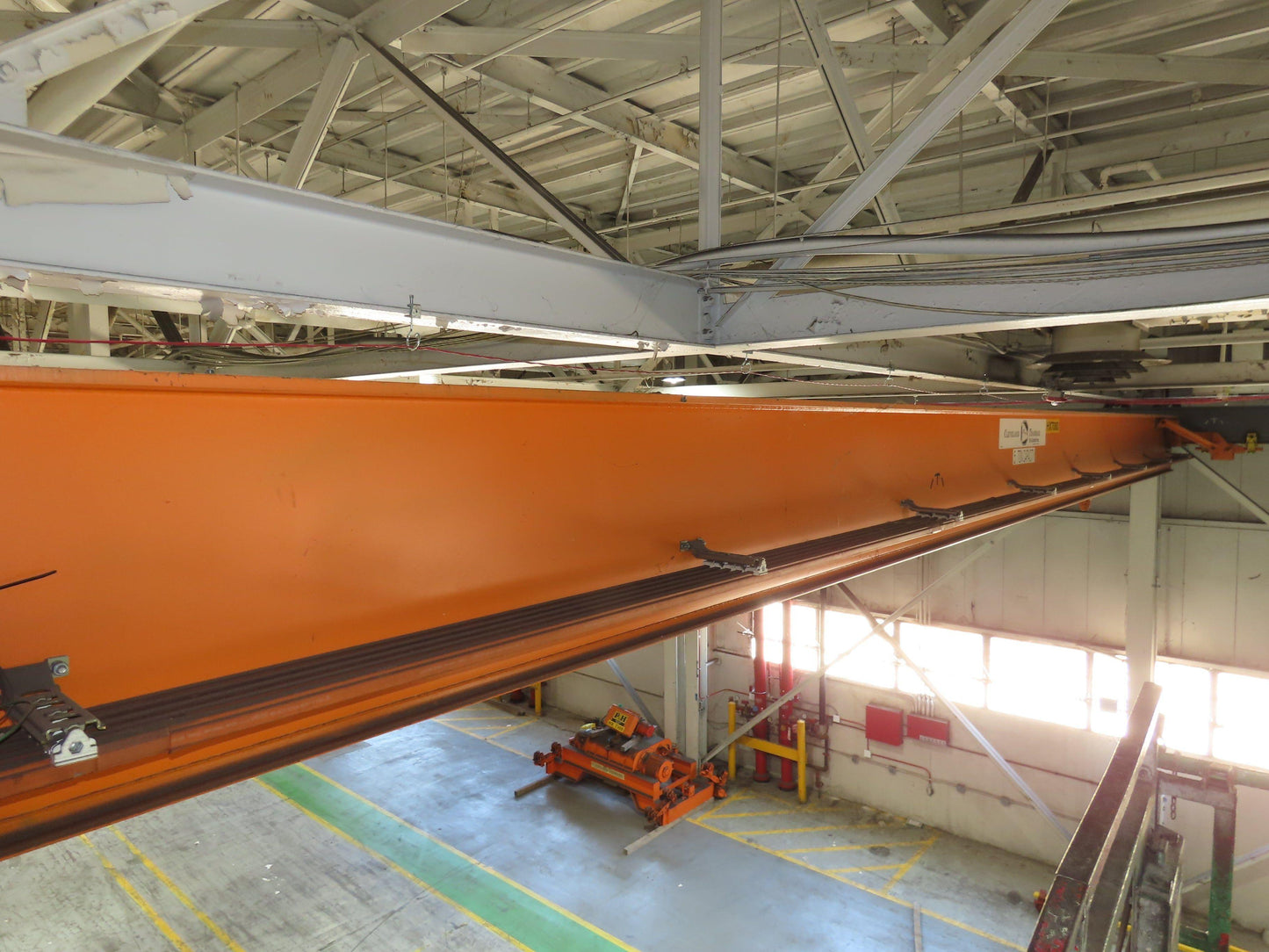 Cleveland Tramrail P&H 5 Ton Single Girder Underhung Bridge Crane 44' 6" Span