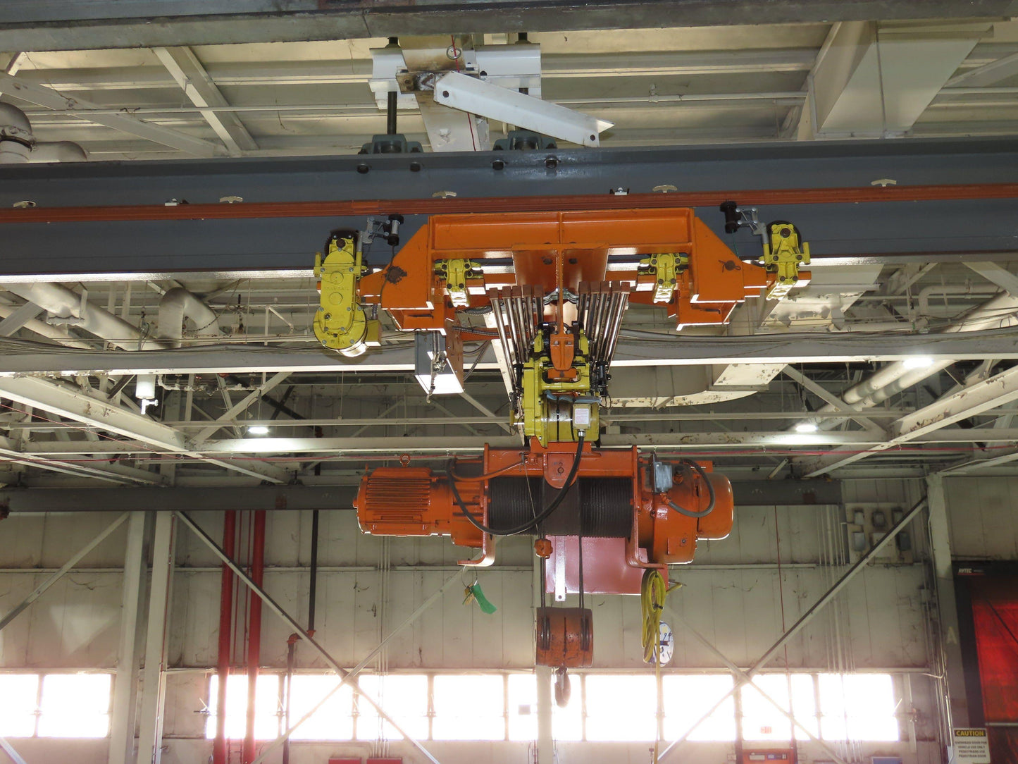 Cleveland Tramrail P&H 5 Ton Single Girder Underhung Bridge Crane 44' 6" Span